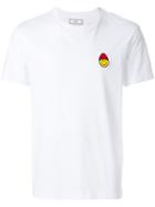 Ami Alexandre Mattiussi Crewneck T-shirt With Smiley Patch - White