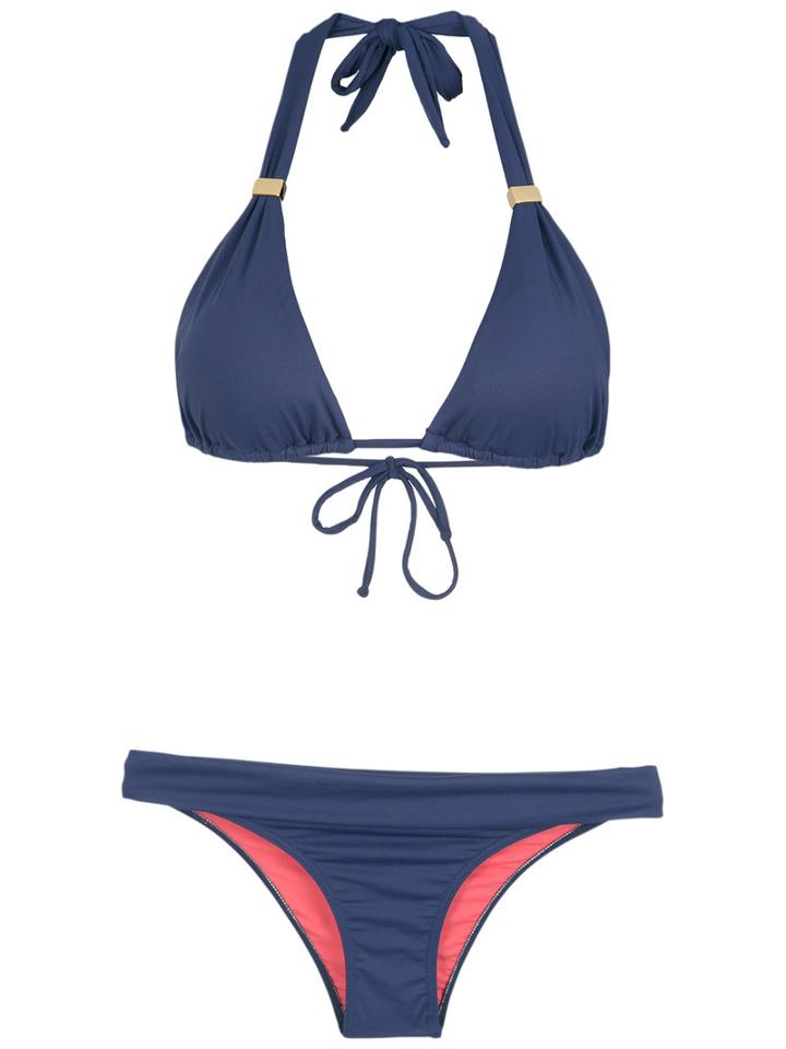 Brigitte - Triangle Bikini Set - Women - Polyamide/spandex/elastane - Gg, Blue, Polyamide/spandex/elastane
