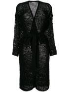 See By Chloé Lace Trim Robe Cardigan - Black