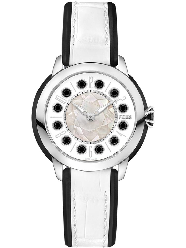 Fendi Watch With Trim And Topaz Detail - White