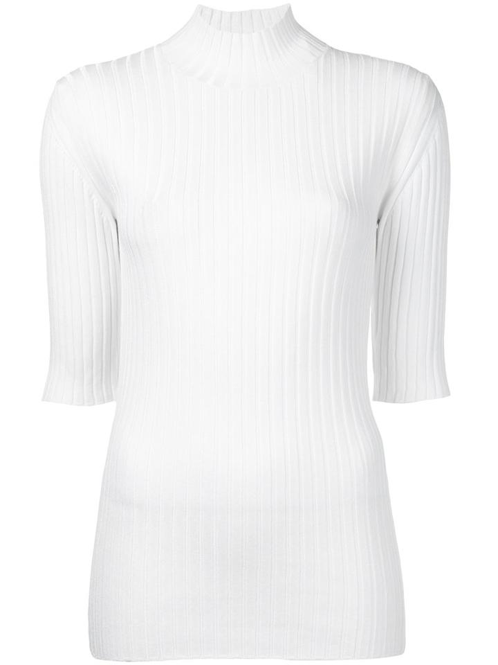 Le Ciel Bleu - Turtle-neck Jumper - Women - Polyester/rayon - 38, White, Polyester/rayon