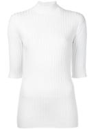 Le Ciel Bleu - Turtle-neck Jumper - Women - Polyester/rayon - 38, White, Polyester/rayon