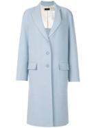 Joseph - Classic Buttoned Coat - Women - Cotton/viscose/cashmere/cashgora - 44, Blue, Cotton/viscose/cashmere/cashgora