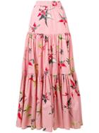 La Doublej Long Printed Skirt - Pink