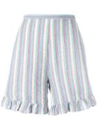 See By Chloé - Striped Flared-hem Shorts - Women - Cotton - 38, Cotton