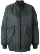The Reracs Zipped Bomber Jacket - Green
