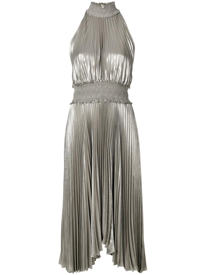 A.l.c. Lamé Pleated Dress - Grey