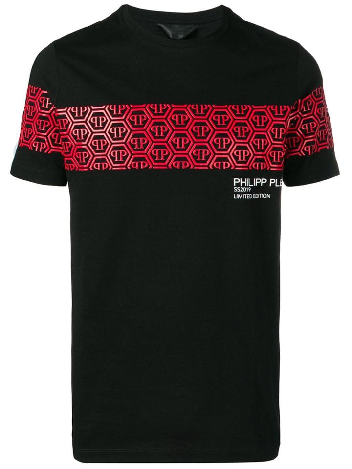 Philipp Plein Logo Panelled T-shirt - Black