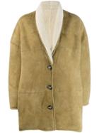 Isabel Marant Étoile Carman Shearling Coat - Neutrals