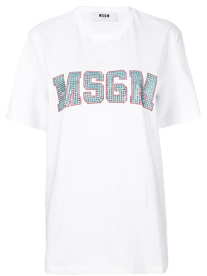 Msgm Logo Print T-shirt - White