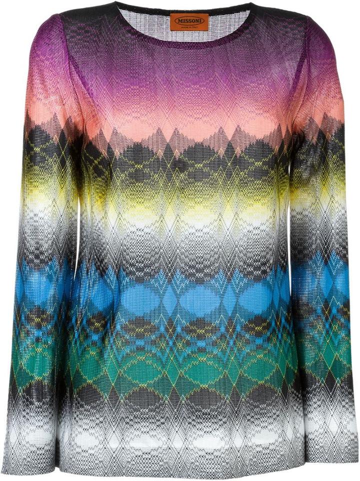 Missoni Zigzag Print Knit Top