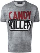 Dsquared2 Candy Killer T-shirt, Men's, Size: Large, Grey, Cotton