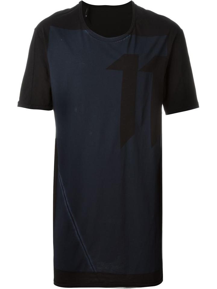 11 By Boris Bidjan Saberi Front Logo Bicolour T-shirt