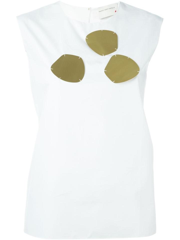 Maison Rabih Kayrouz Gold-tone Embellishment Tank