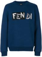 Fendi Logo Front Sweatshirt - Blue