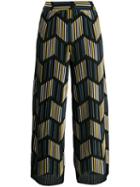 M Missoni Ribbed Knit Cropped Trousers - Black