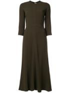 Victoria Beckham Flared Panelled Dress - Green
