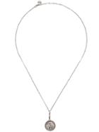 Roberto Cavalli Embossed Coin Necklace - Silver