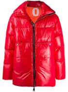 Khrisjoy Zipped Padded Coat - Red