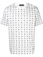 Mcm All Over Logo Print T-shirt - White