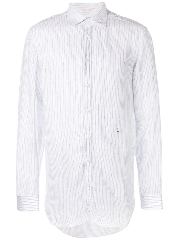 Massimo Alba Striped Long-sleeve Shirt - White