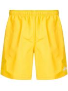 Stussy Logo Print Swim Shorts - Yellow
