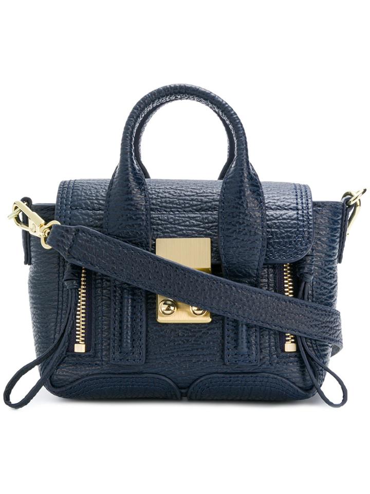 3.1 Phillip Lim Zip Detail Medium Crossbody Bag - Blue