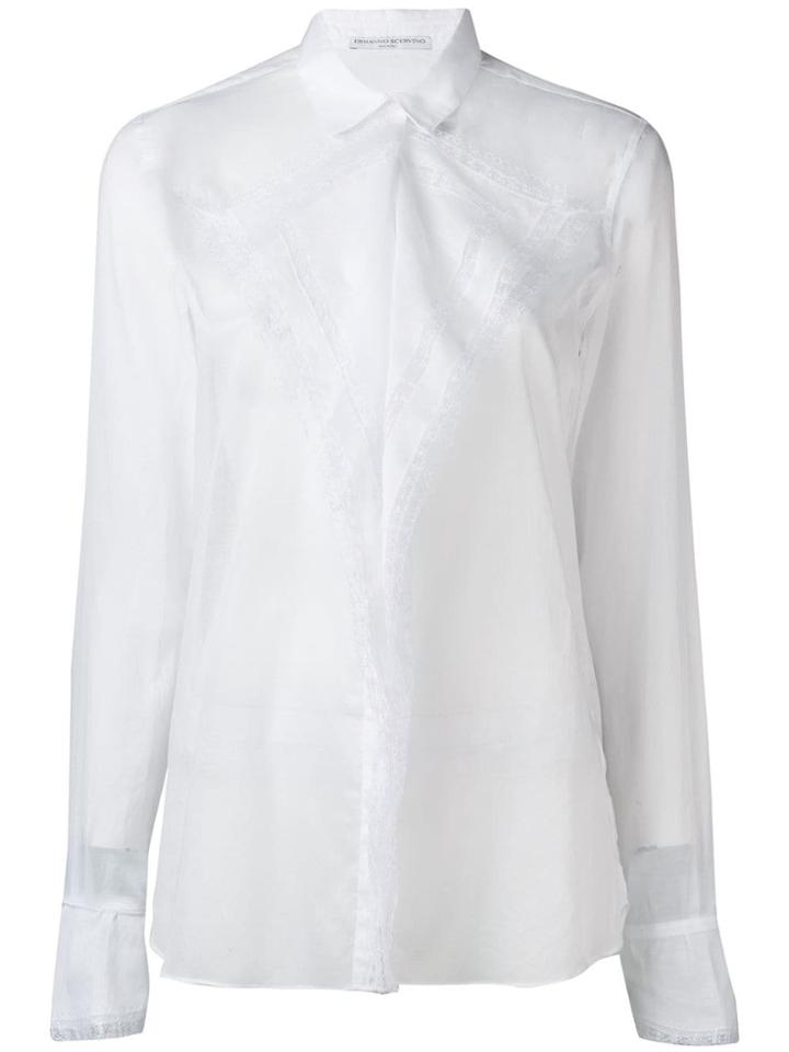 Ermanno Scervino Lace-trimmed Shirt - White