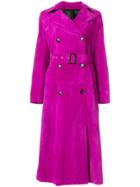 Paul Smith Belted Trench Coat - Pink & Purple