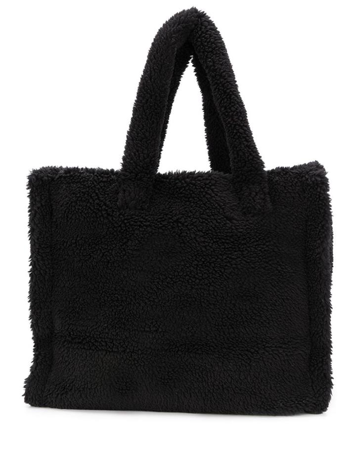 Stand Studio Faux-shearling Tote Bag - Black