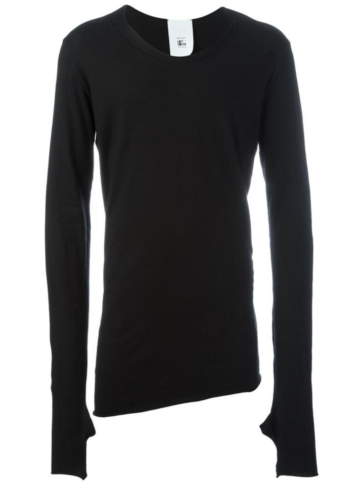 Lost & Found Rooms Asymmetric Collar T-shirt, Men's, Size: Xxs, Black, Cotton
