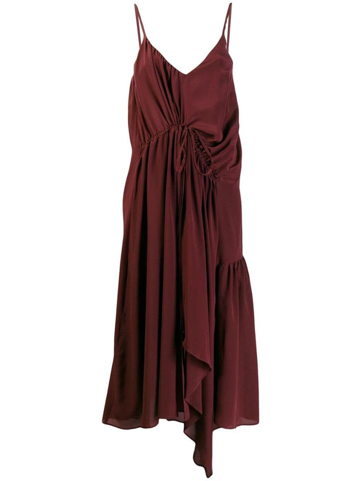 Christian Wijnants Dev Ruched Slip Dress - Red