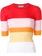 Emilio Pucci Colour-block Ribbed-knit Top - Multicolour