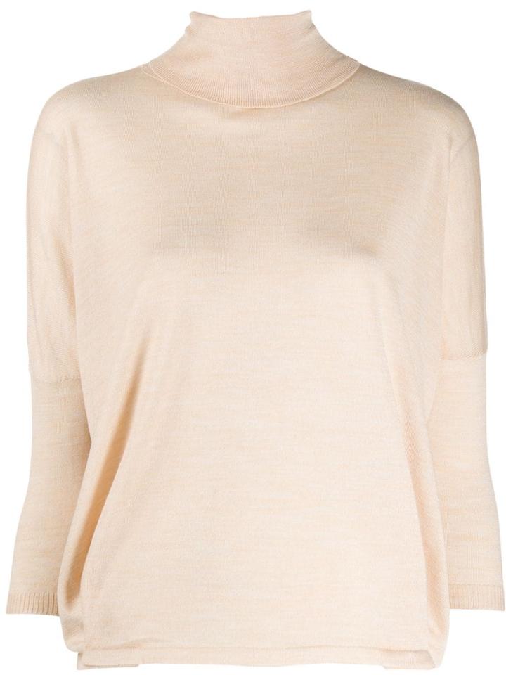 Ma'ry'ya Cropped Sleeve Sweater - Neutrals