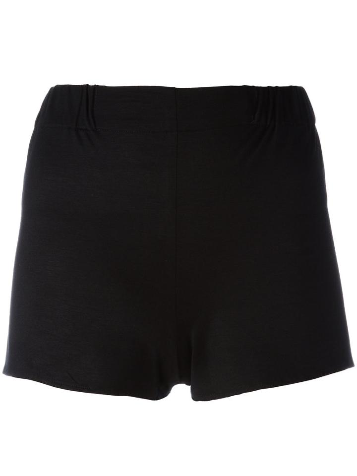 Casa Nata - Fitted Shorts - Women - Spandex/elastane/viscose - S, Black, Spandex/elastane/viscose