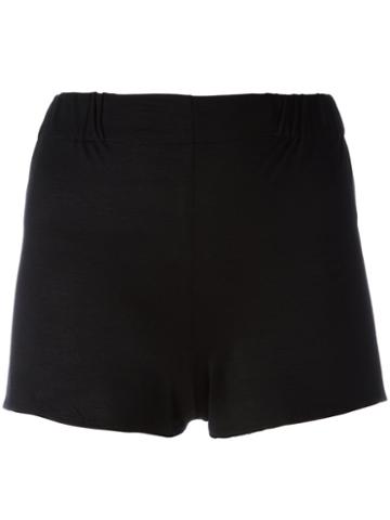 Casa Nata - Fitted Shorts - Women - Spandex/elastane/viscose - S, Black, Spandex/elastane/viscose