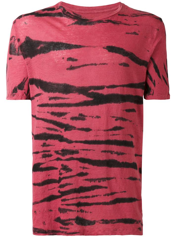 Faith Connexion - Striped T-shirt - Unisex - Linen/flax - L, Red, Linen/flax