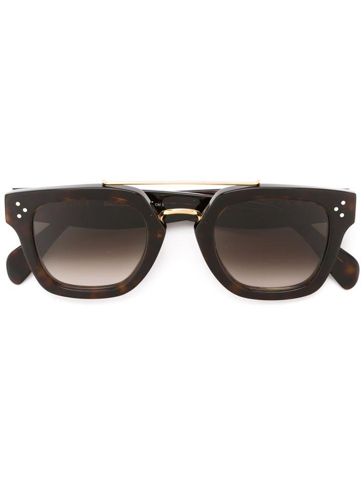 Céline Tortoiseshell Effect Gradient Sunglasses