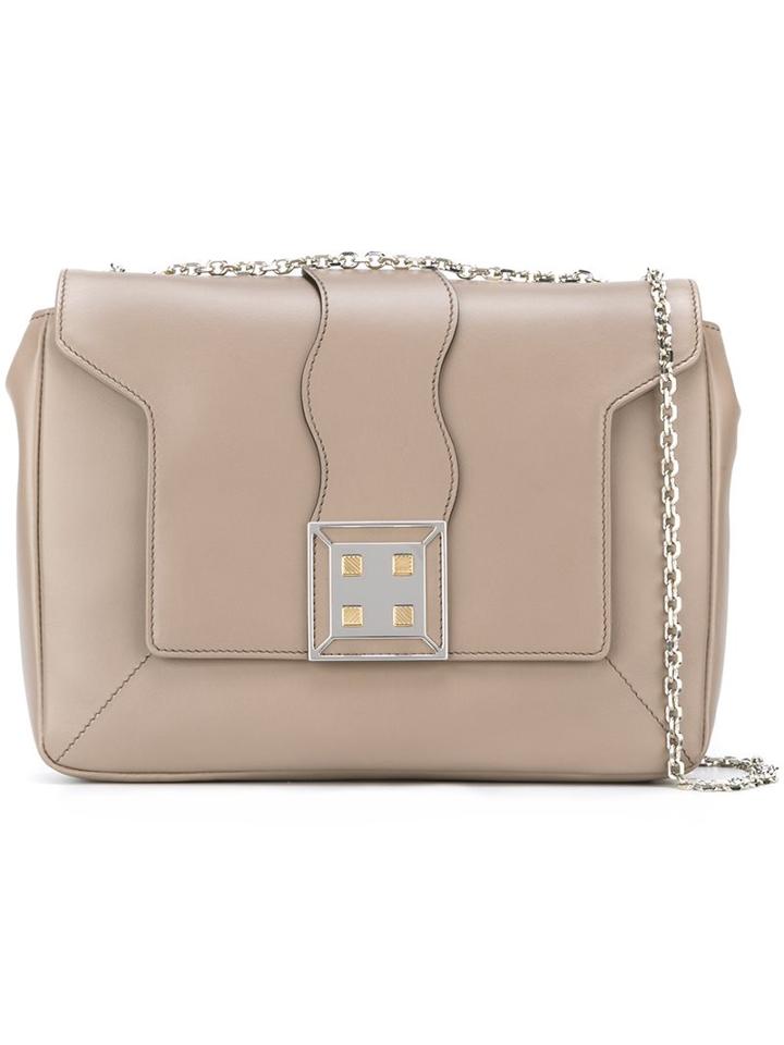 Manurina Square Detail Shoulder Bag, Women's, Nude/neutrals