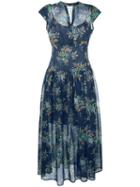 Twin-set - Floral Print Dress - Women - Polyester - 40, Women's, Blue, Polyester