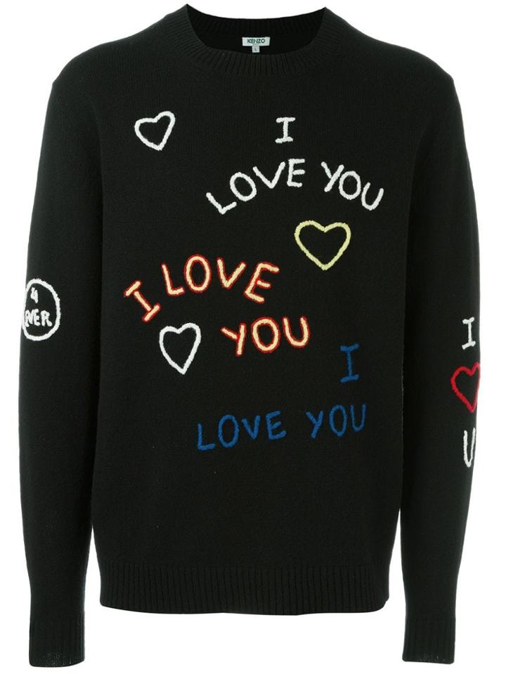 Kenzo 'i Love You' Jumper - Black
