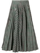 Calvin Klein 205w39nyc Tartan Full Skirt - Green