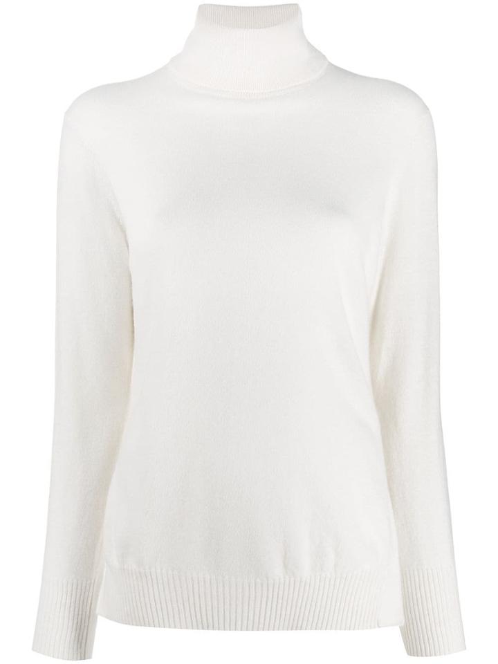 Zanone Turtle Neck Plain Jumper - White