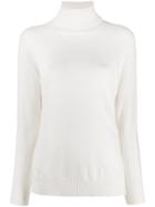 Zanone Turtle Neck Plain Jumper - White