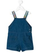 Knot - Embroidered Straps Denim Overalls - Kids - Cotton - 8 Yrs, Blue