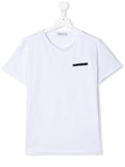 Paolo Pecora Kids Contrast Patch T-shirt - White