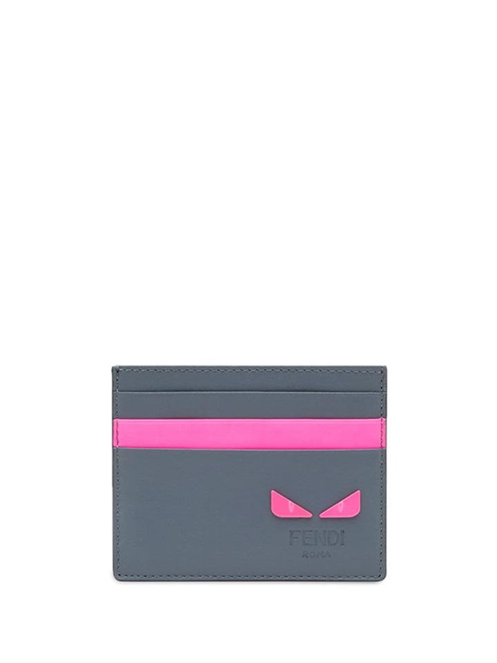 Fendi I See You Eye Motif Cardholder - Grey
