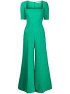 Emilia Wickstead Audie Square-neck Jumpsuit - Green