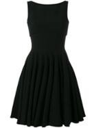 Miu Miu Pleated Dress, Women's, Size: 40, Black, Polyester/viscose