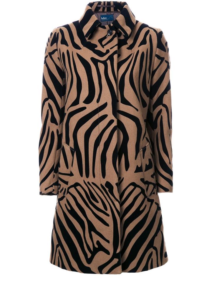 Kolor Animal Print Coat - Brown